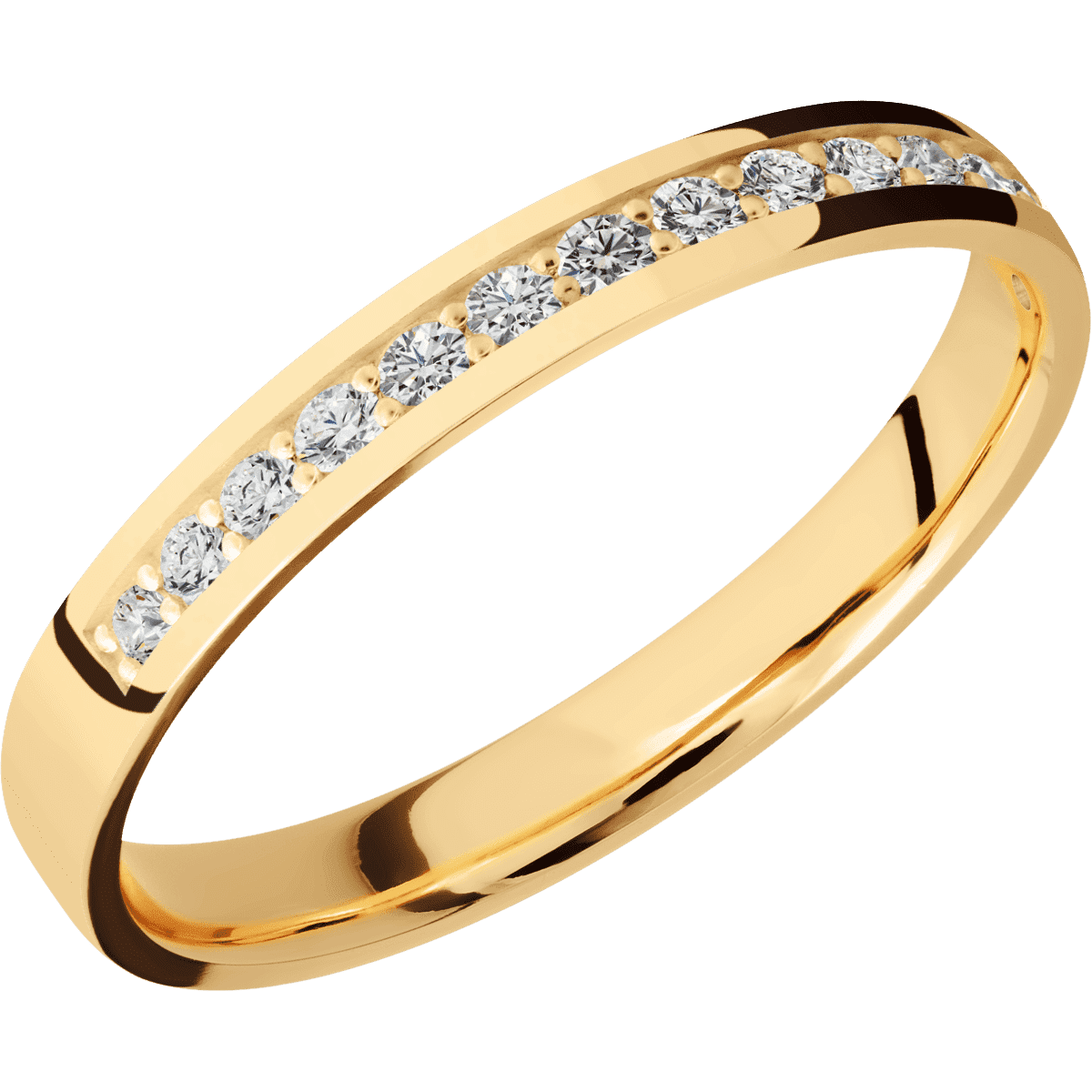 18K Yellow Gold + Polish Finish