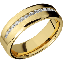 14K Yellow Gold + Satin , Polish Finish