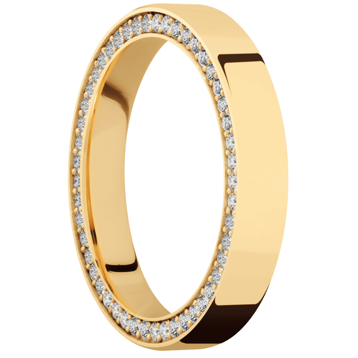 14K Yellow Gold + Polish Finish