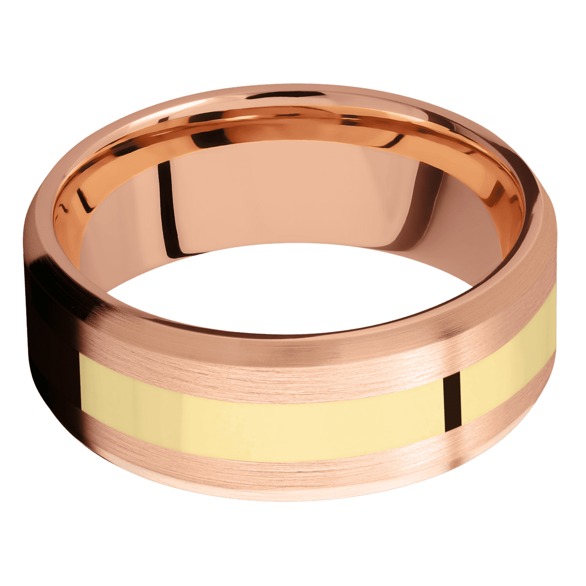 18K Rose Gold + Satin , Satin Finish