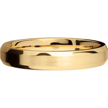 14K Yellow Gold + Satin , Polish Finish