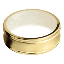 10K Yellow Gold + Satin , Polish Finish + Freshwater Mother of Pearl