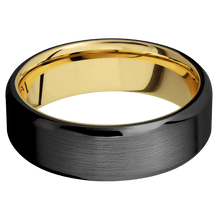 Zirconium + Satin , Polish Finish + 14K Yellow Gold