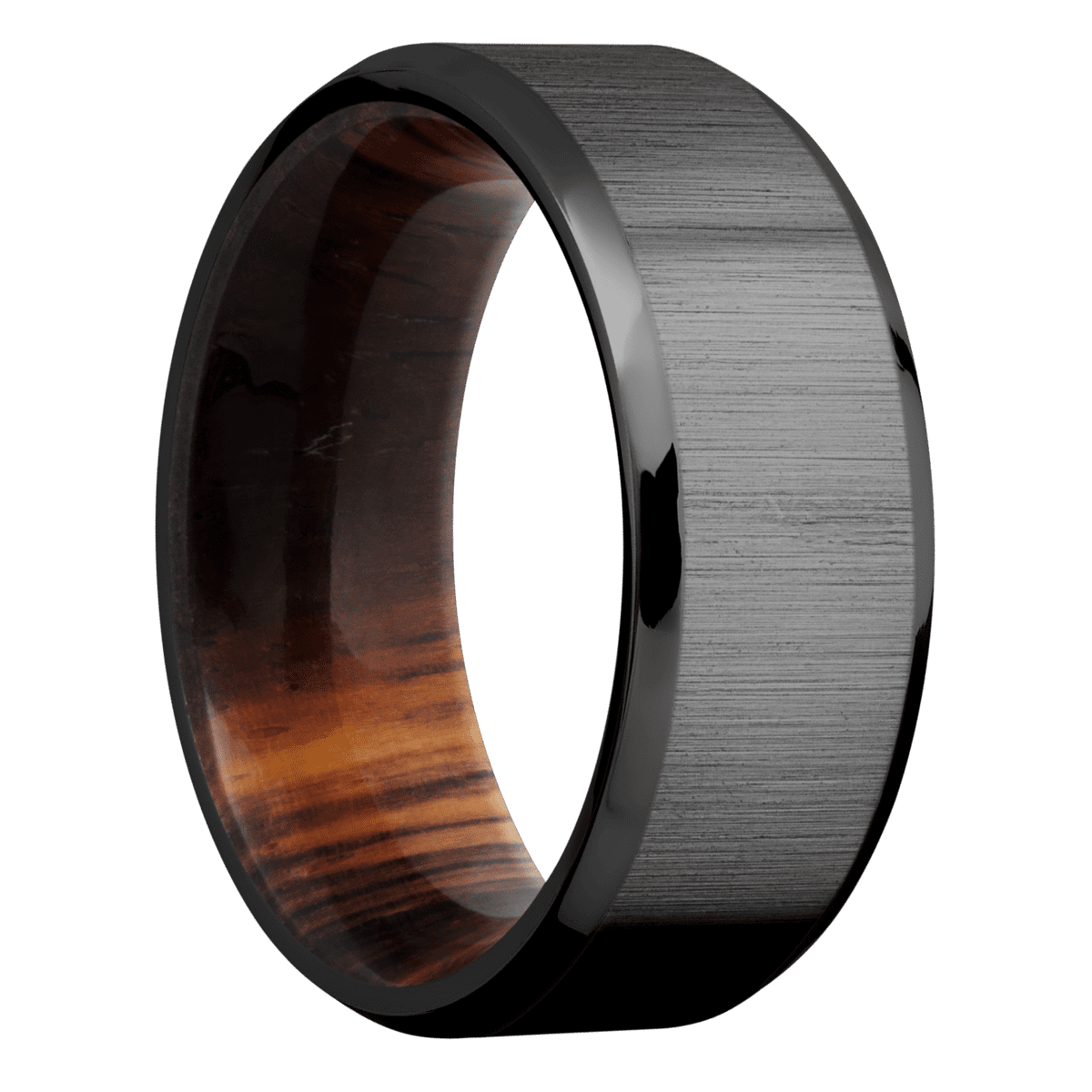 Zirconium + Crosssatinblack , Polish Finish + Cocobolo