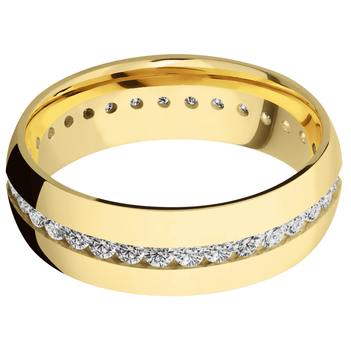 14K Yellow Gold + Polish Finish