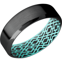 Zirconium + Satin , Polish Finish + Robins Egg Blue