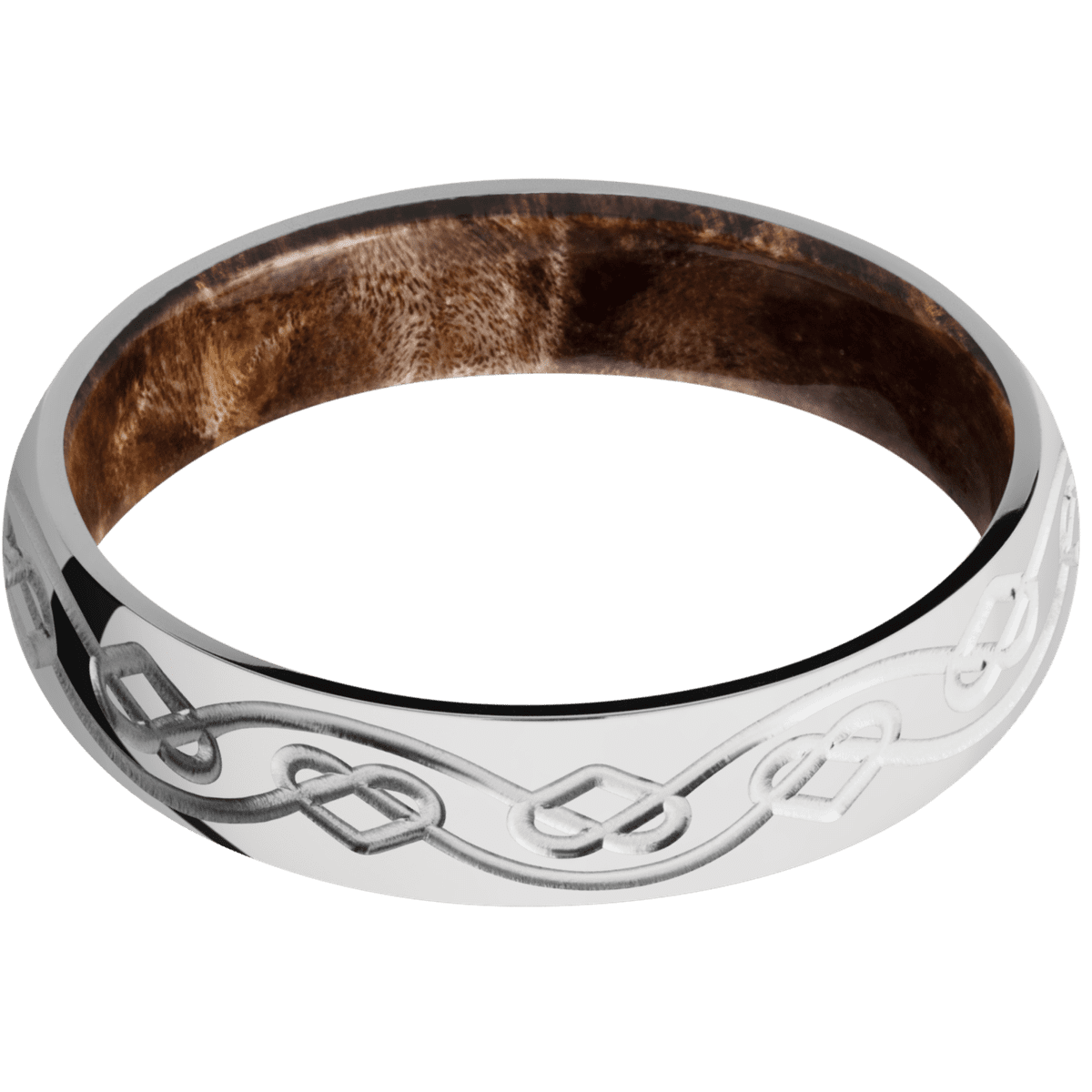 Cobalt Chrome + Polish Finish + Maple Burl