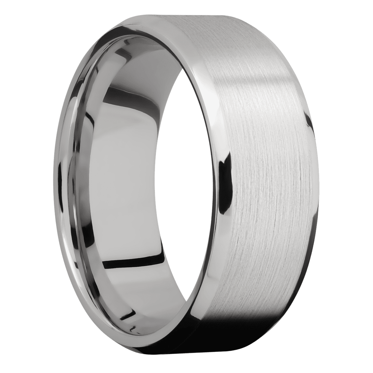 14K White Gold + Satin , Polish Finish