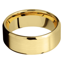 14K Yellow Gold + Satin , Polish Finish