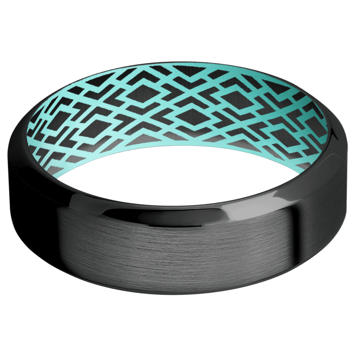 Zirconium + Satin , Polish Finish + Robins Egg Blue