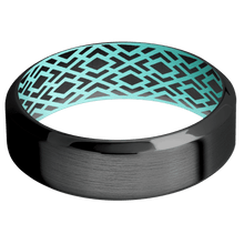 Zirconium + Satin , Polish Finish + Robins Egg Blue