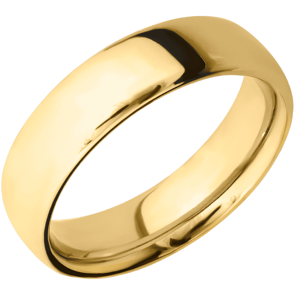 18K Yellow Gold + Polish Finish