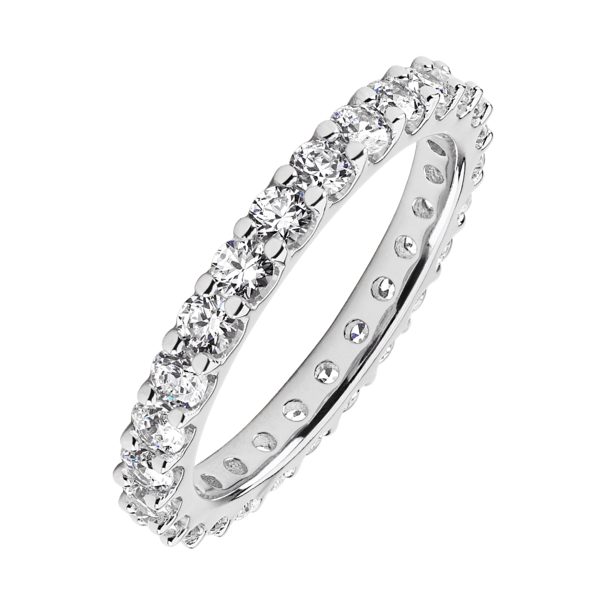 Platinum band with 26 Round Lab Grown Diamond having TCW-1.3