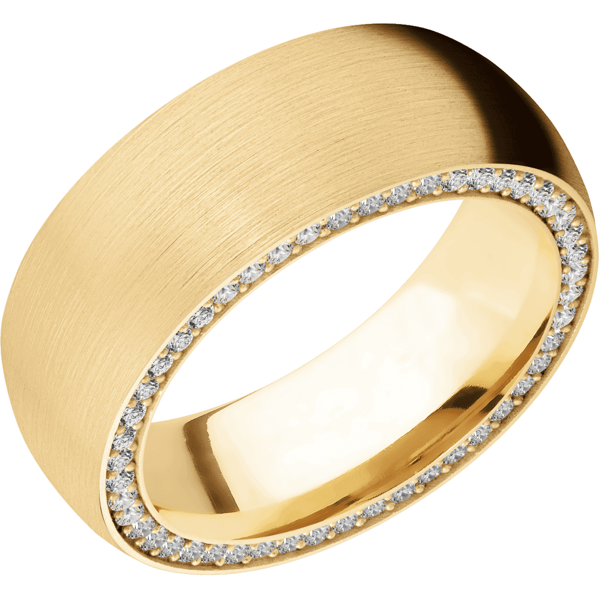 10K Yellow Gold + Satin Finish