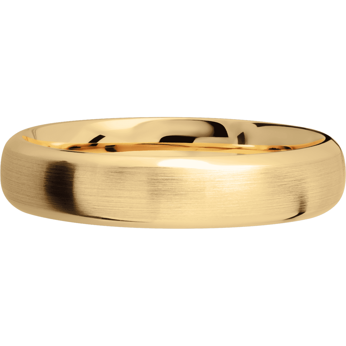 14K Yellow Gold + Satin , Polish Finish