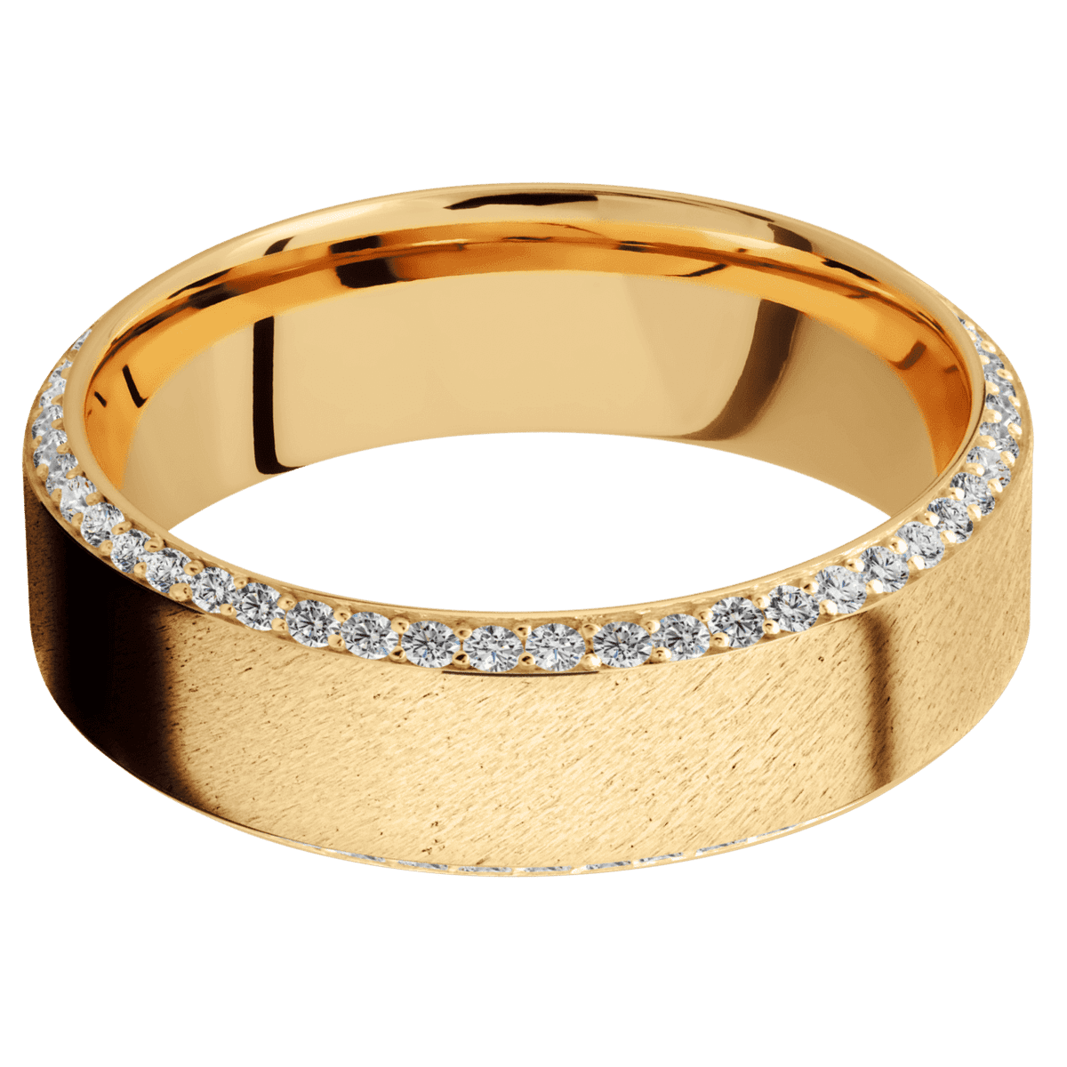 14K Yellow Gold + Anglestone , Polish Finish