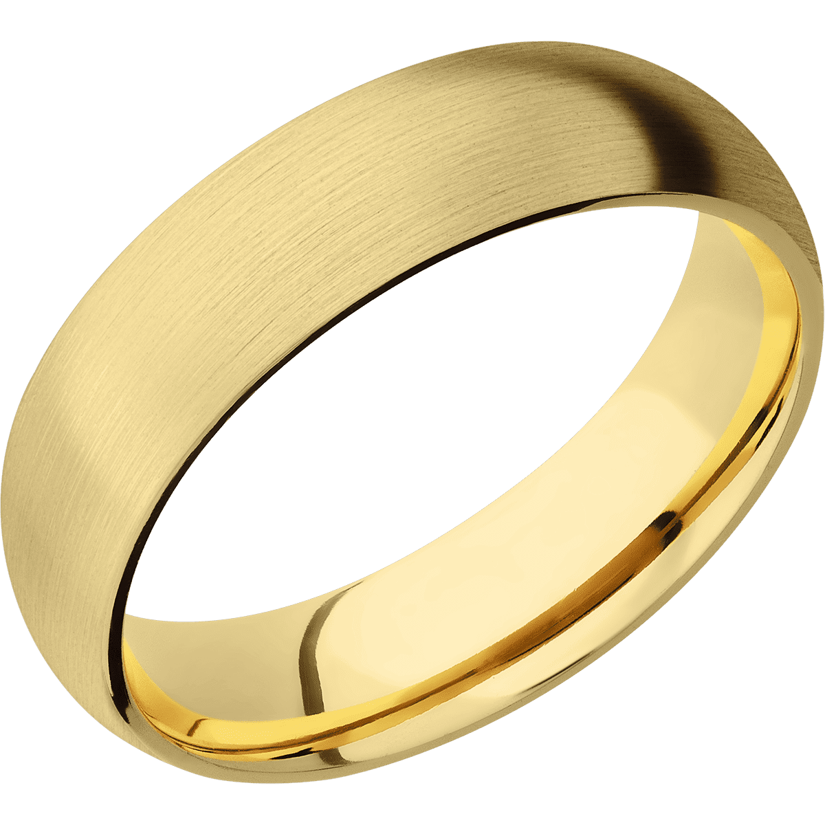 14K Yellow Gold + Satin Finish