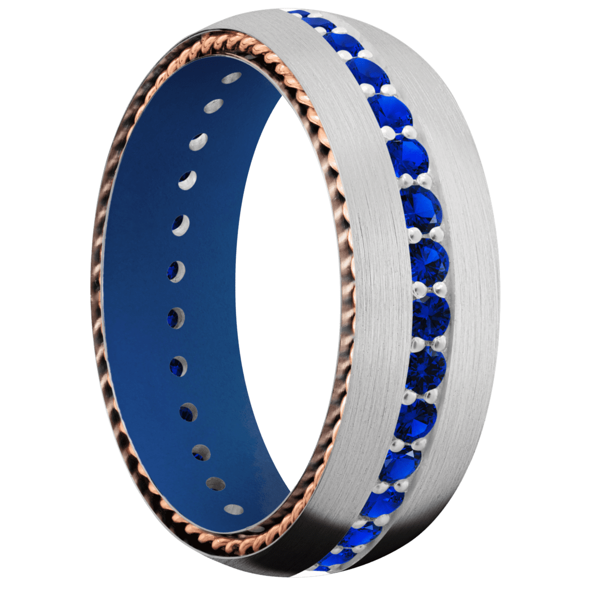 Platinum + Satin Finish + Royal Blue