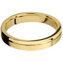 14K Yellow Gold + Satin , Polish Finish