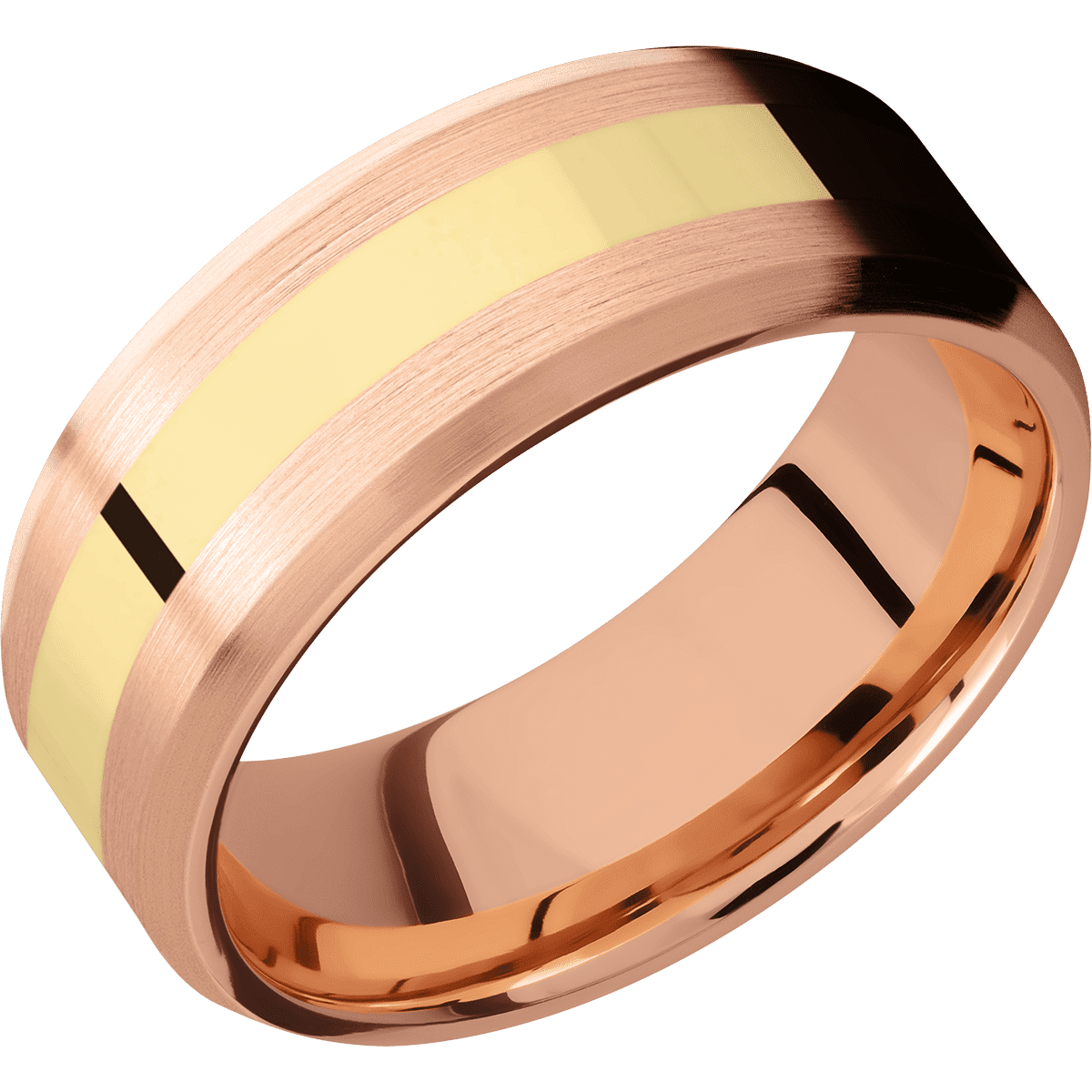 18K Rose Gold + Satin , Satin Finish