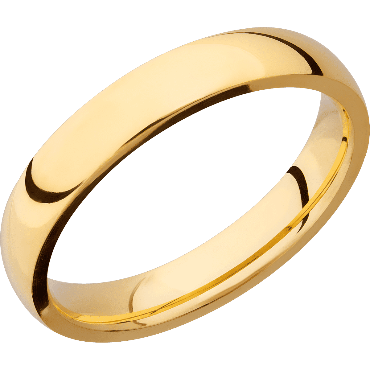 14K Yellow Gold + Polish Finish