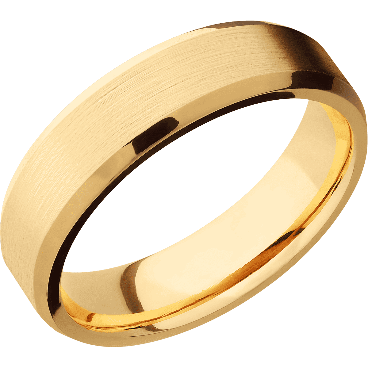 14K Yellow Gold + Satin , Polish Finish