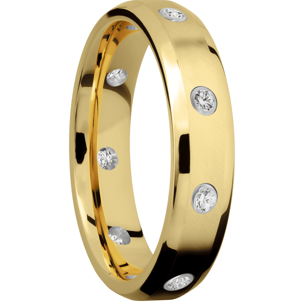 14K Yellow Gold + Anglesatin , Polish Finish