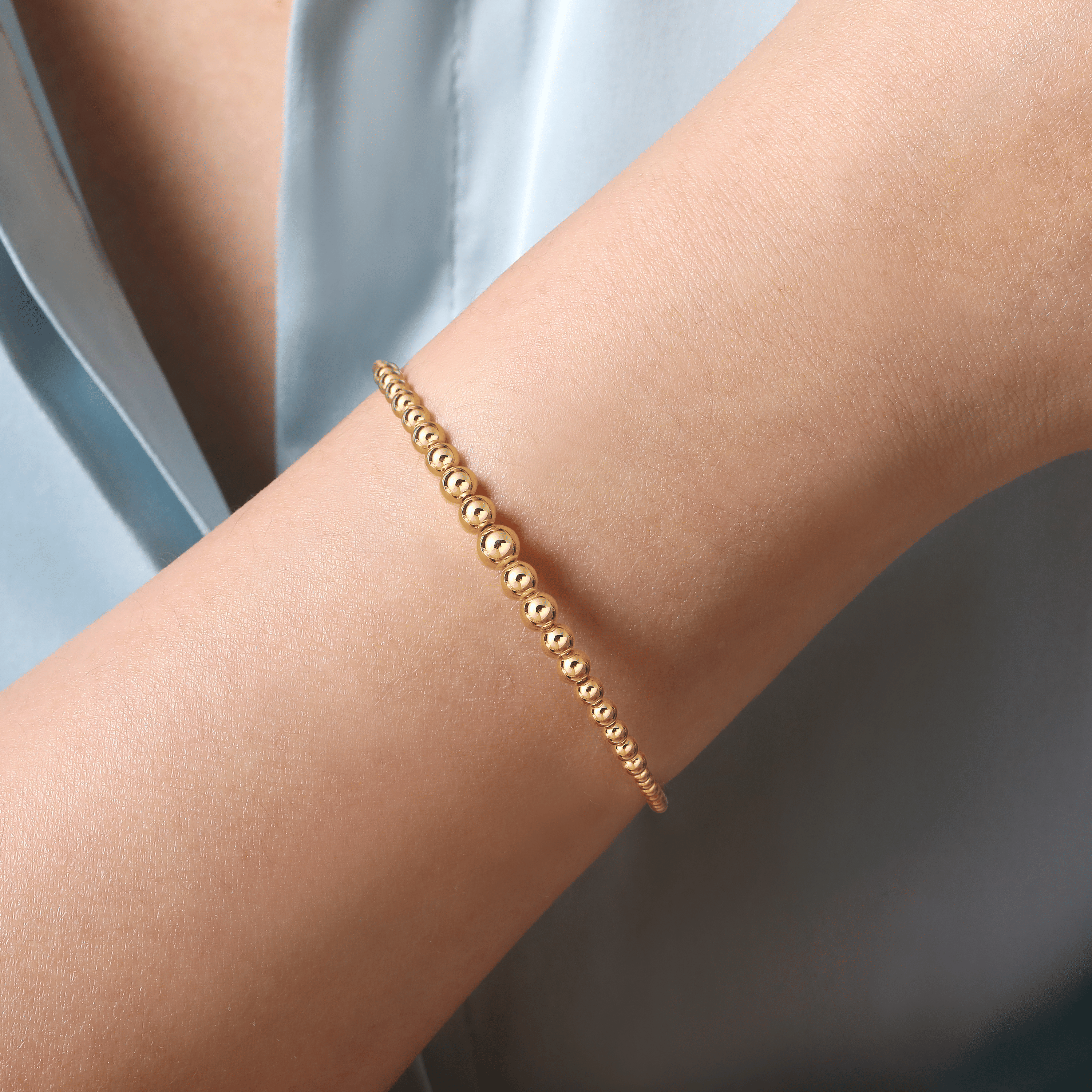 14K Yellow Gold Cuff Bangle Bracelet