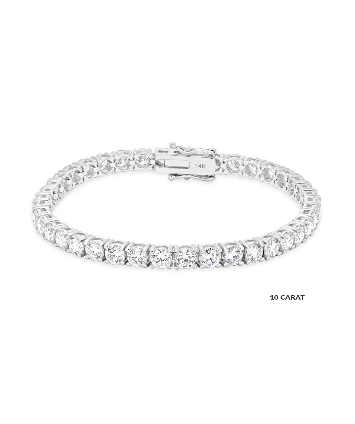 14K White Gold Lab Grown Diamond Tennis Bracelets