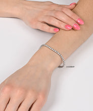 14K White Gold Lab Grown Diamond Tennis Bracelets