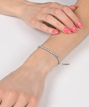 14K White Gold Lab Grown Diamond Tennis Bracelets