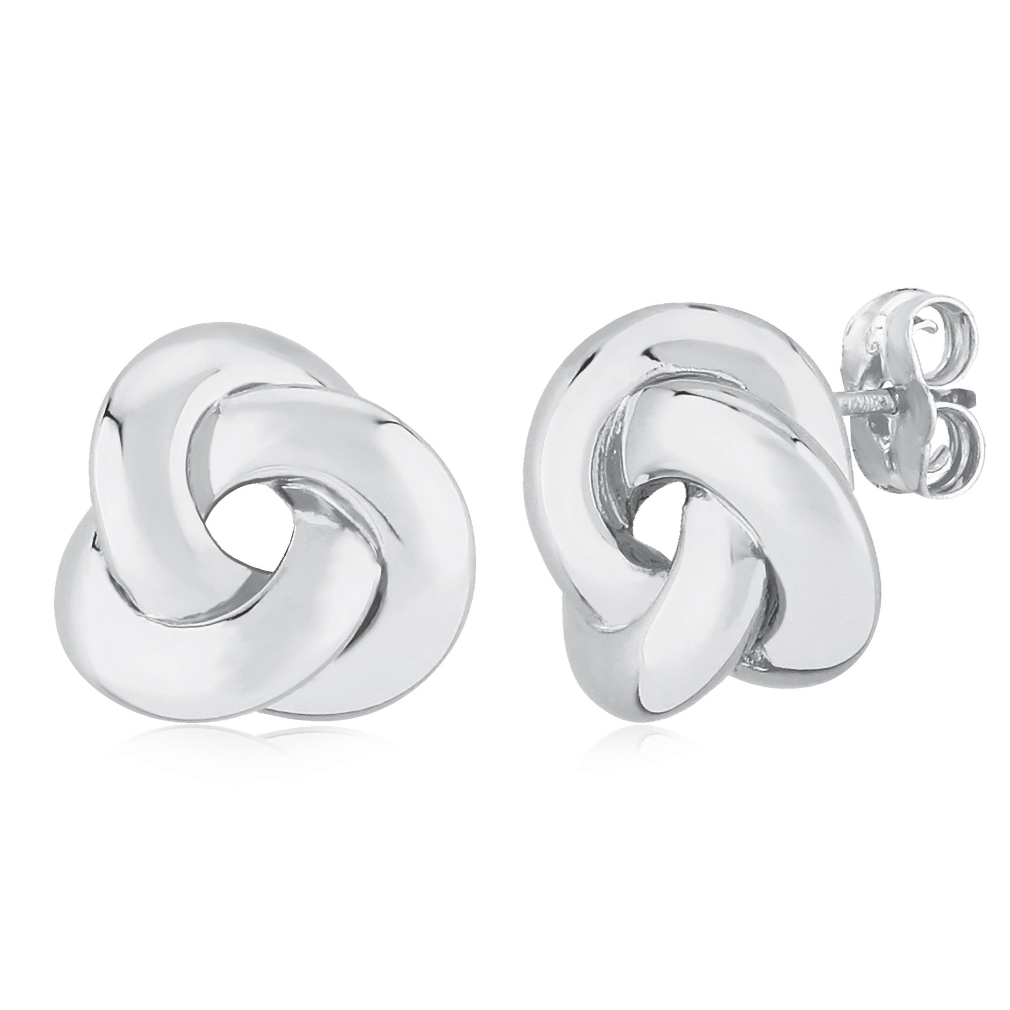 925 Sterling Silver Small Knot Earrings