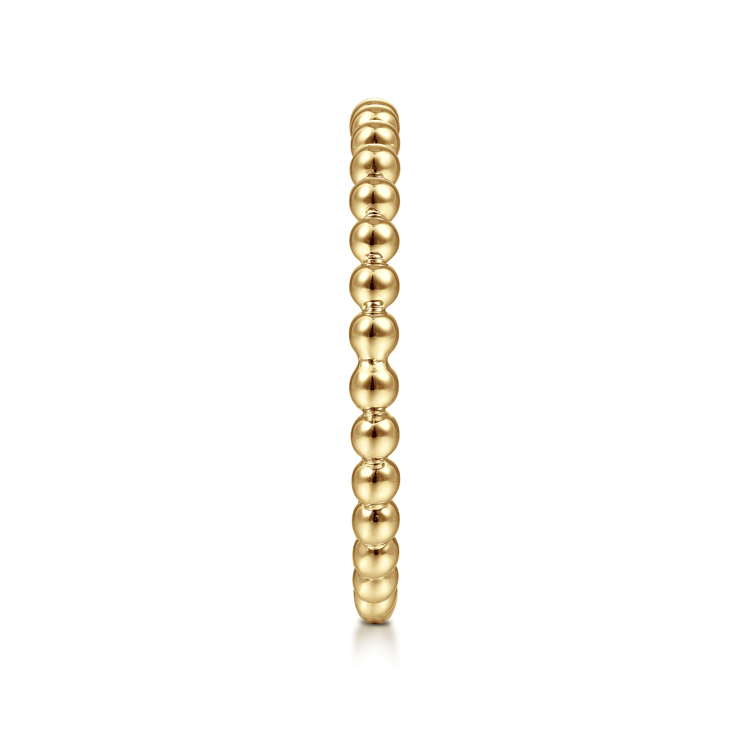 14K Yellow Gold Beaded Stackable Ring