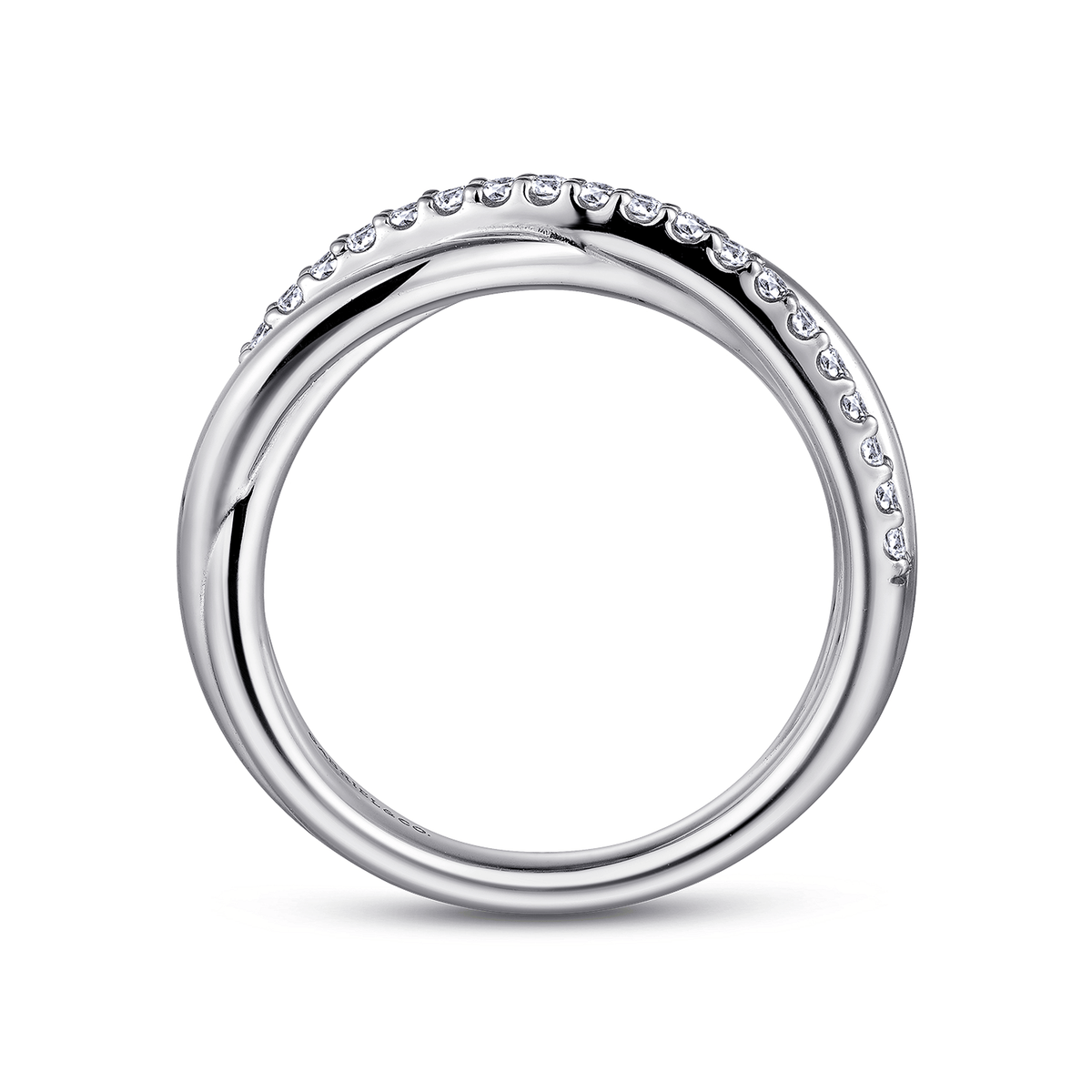 925 Sterling Silver White Sapphire Criss Cross Ring