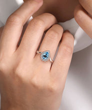925 Sterling Silver Bujukan Swiss Blue Topaz Chevron Ring
