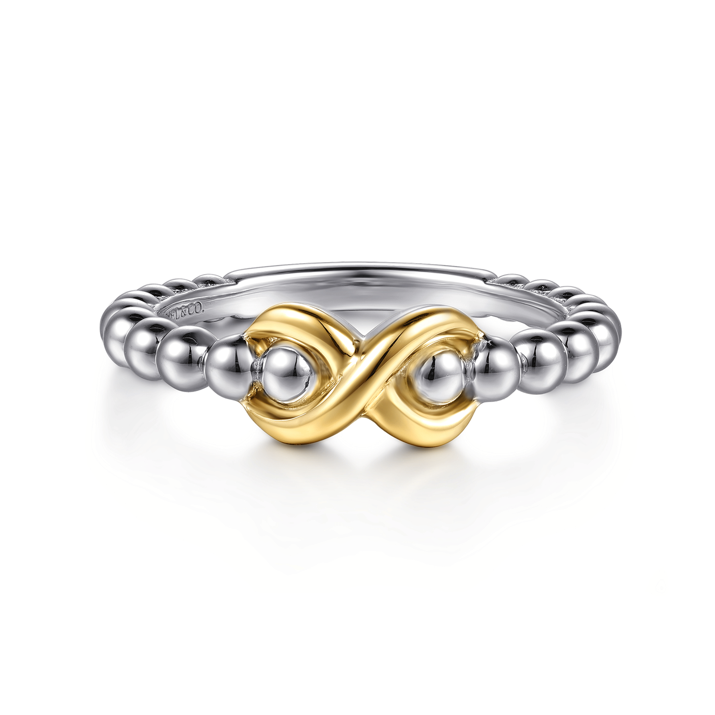 Infinity - 14K Yellow Gold and 925 Sterling Silver Bujukan Infinity Ring