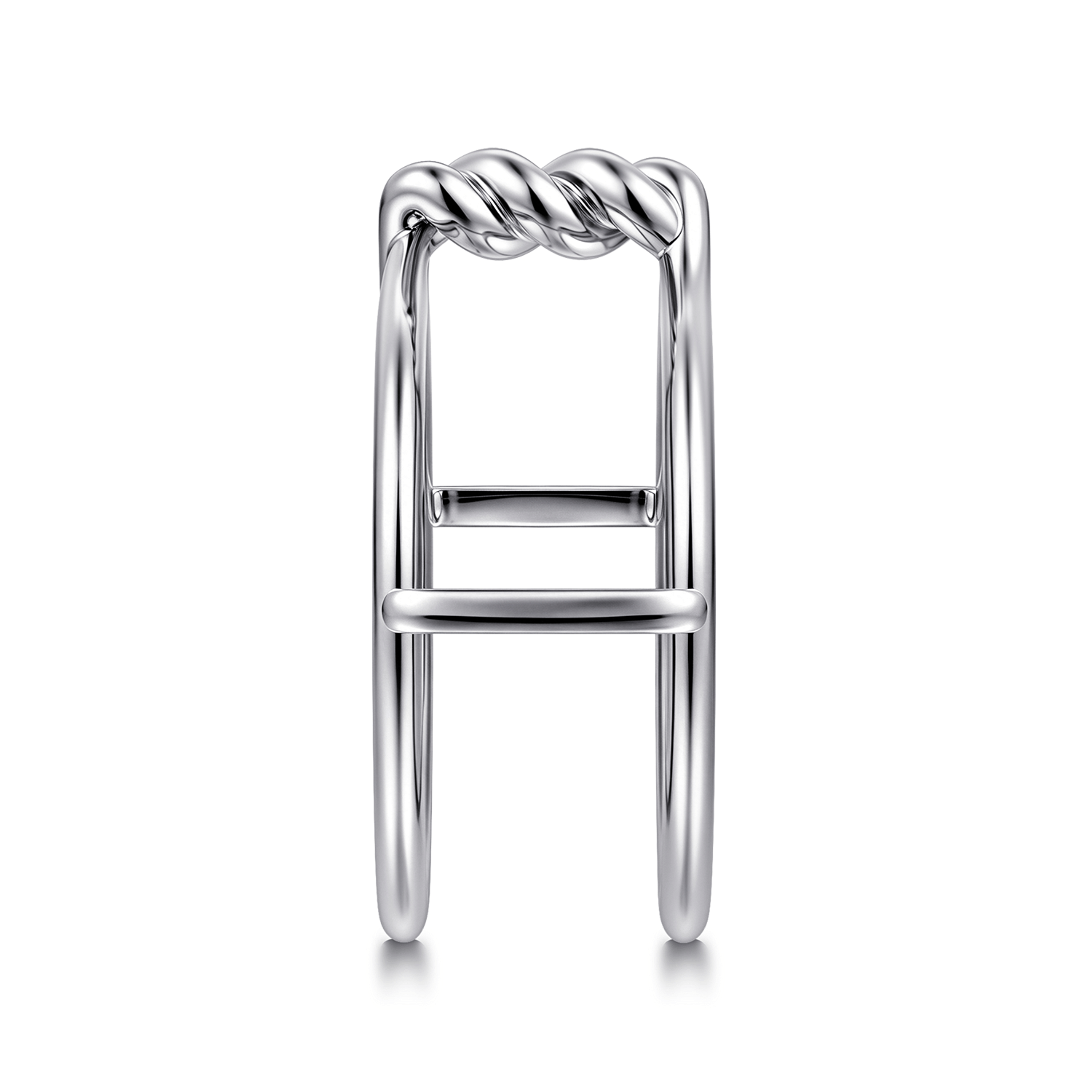 925 Sterling Silver Twisted Smart Ring Enhancer