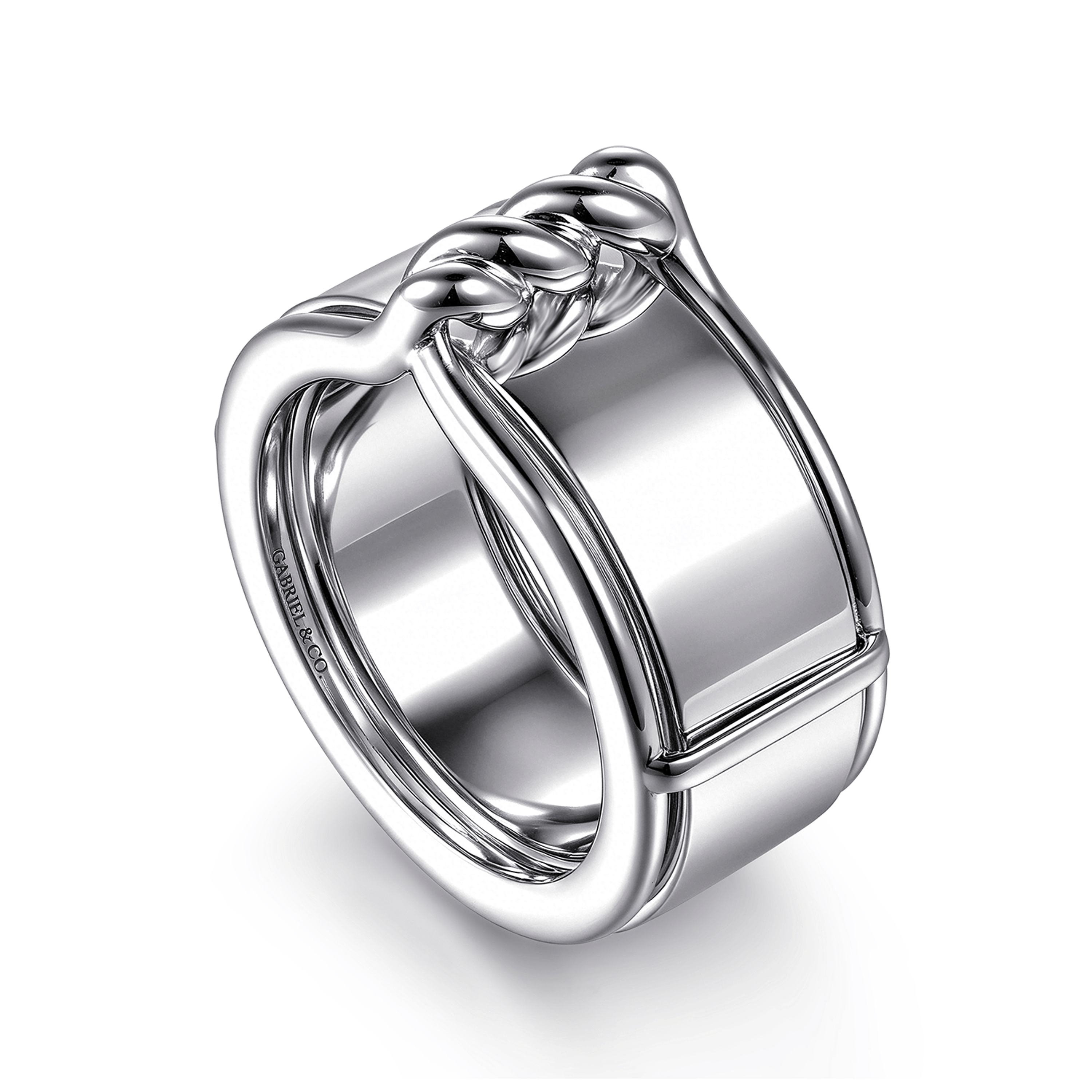 925 Sterling Silver Twisted Smart Ring Enhancer