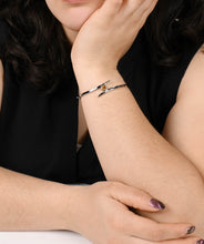 Sterling Silver and 6mm Citrine Bypass Bangle Bracelet