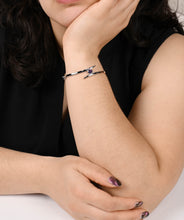 Sterling Silver and 6mm Amethyst Bypass Bangle Bracelet