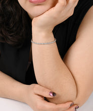 14K White  Gold Diamond Flexible Bangle Bracelet 3.47cttw