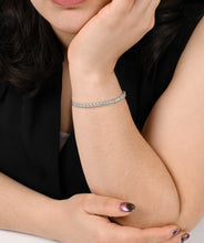 14K White Gold Diamond Flexible Bangle Bracelet 3.56cttw