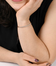 14K Rose Gold Diamond Flexible Bangle Bracelet 3.00cttw