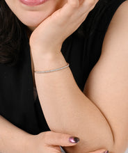 14K Rose Gold Diamond Flexible Bangle Bracelet 2.00cttw