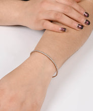 14K Rose Gold Diamond Flexible Bangle Bracelet 2.00cttw