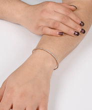 14K Rose Gold Diamond Flexible Bangle Bracelet 1.45cttw