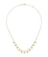 Diamond Cut - 14K Yellow Gold Disc Drops Necklace