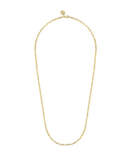14K Yellow Gold Hollow Paper Clip Chain Necklace 24 Inch