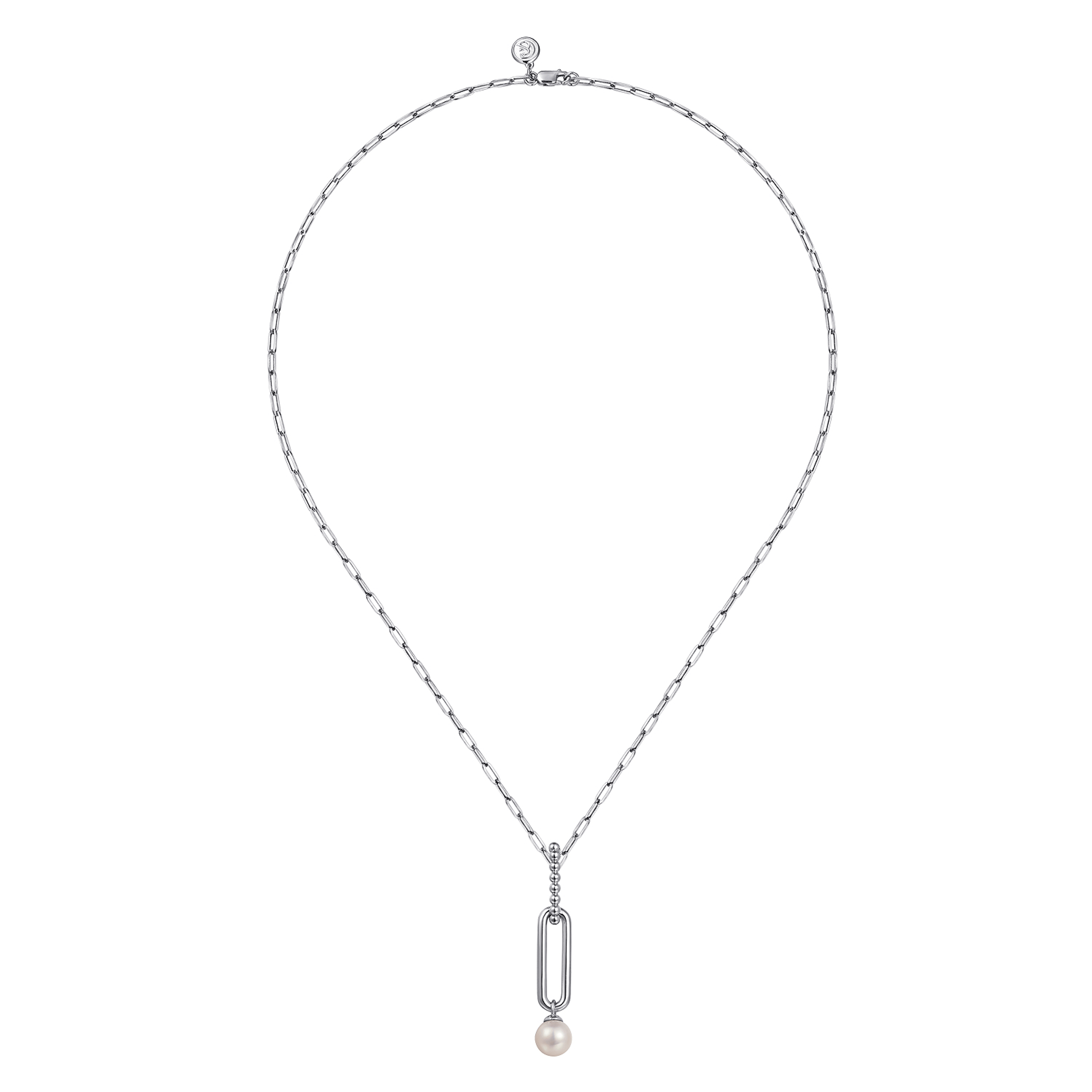 925 Sterling Silver Pearl Bujukan Drop Necklace