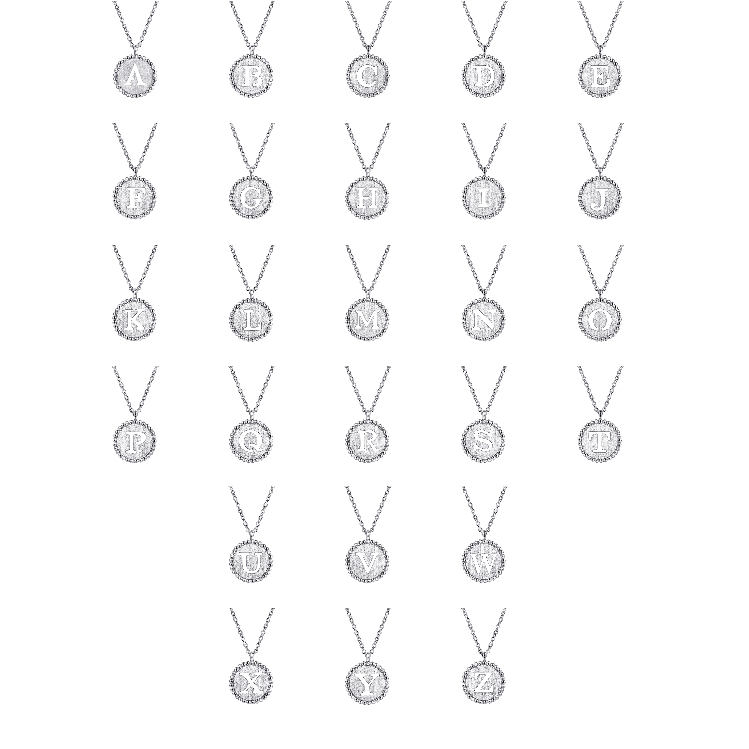 925 Sterling silver Bujukan punch out initial “A” medallion pendant